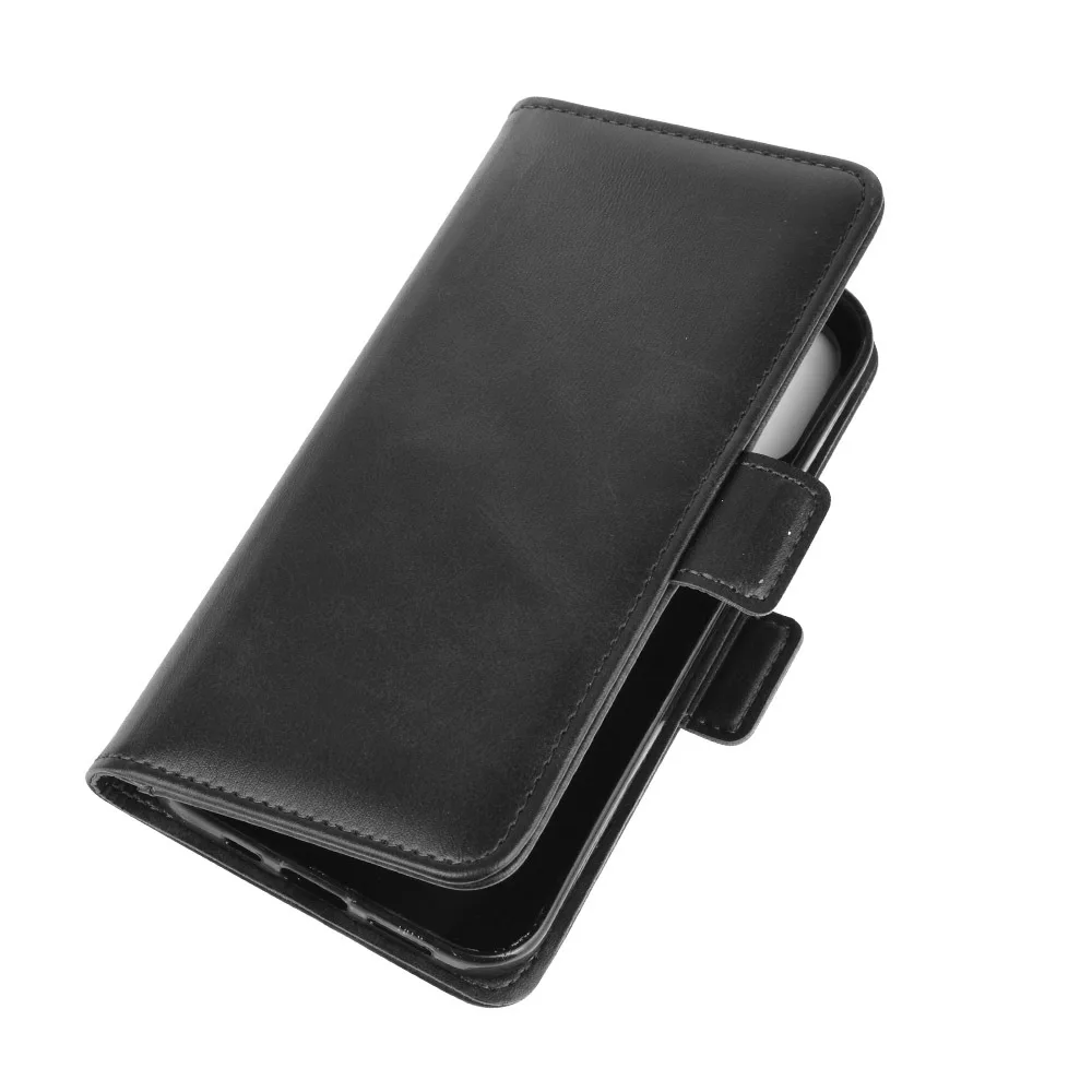 Double Buckle Side Suction Magnetic Leather Phone Case For Iphone 12 Pro Max