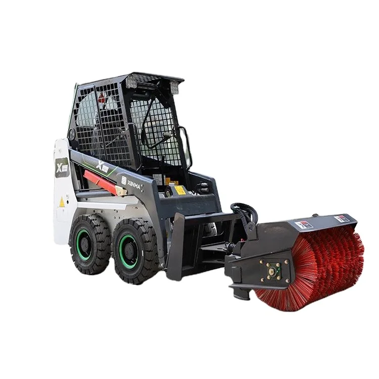Made in China Snow Plow Electric Angle Sweeper Broom Skid Steer Loader for Dust Remove Debris Cleaning