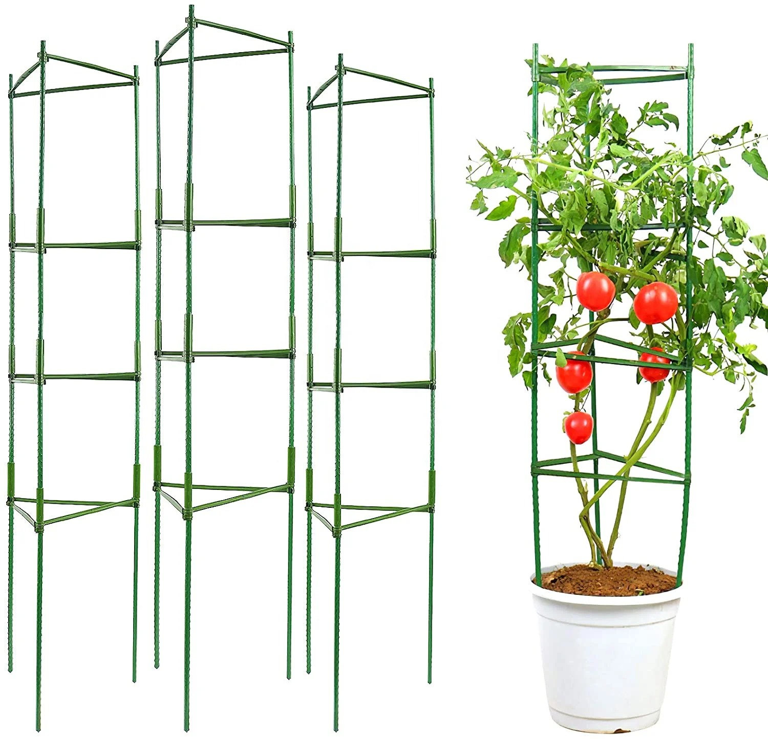 Multifunctional Garden Plant Support Stakes Tomato Trellis Cages for Vine Vegetables Fruits Flowers Products