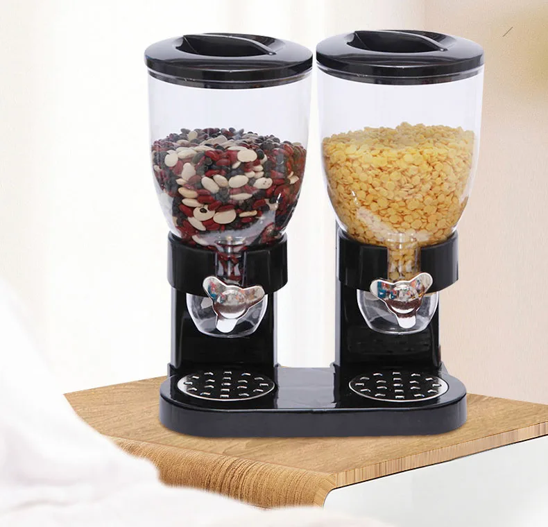 Upgraded Grain Grinder Cereal Machine Double Dry Food Dispenser Dual Control Dry Food Cereal Dispenser