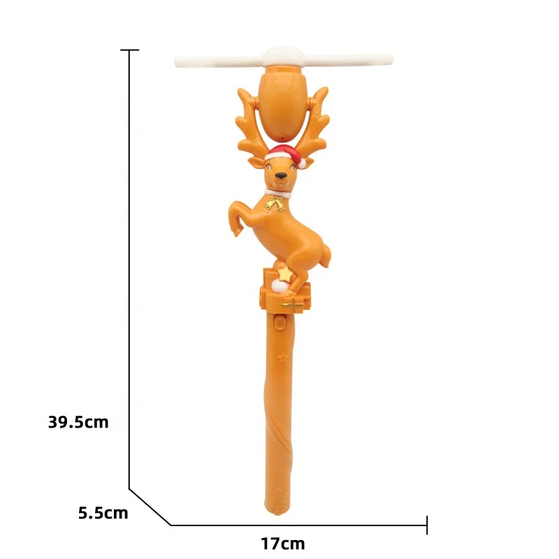 2023  Magic Wand Christmas Party led santa windmill Light Up Toys Led Flashing Spinning Windmill with Music