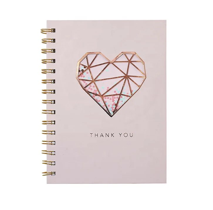 
Cheap Custom Logo Pink Cover Spiral Pocket Notebook 
