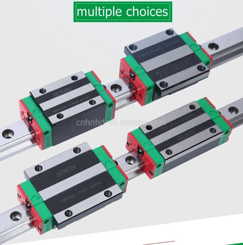 heavy load ball type hgr15 hgr20 linear guide rail with slide block bearings