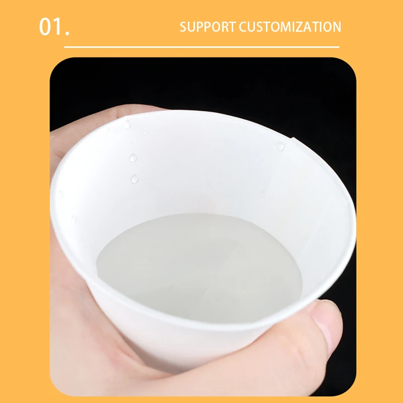 Disposable custom Color conical 6oz paper cup Straight drinking water shaved ice cream cone paper cup Conical paper cup