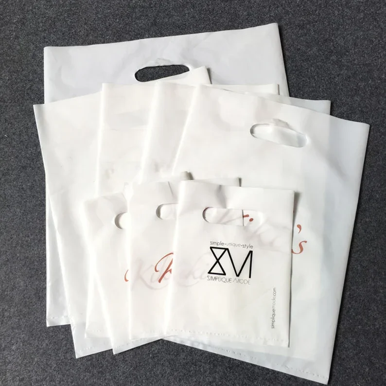 Wholesale Die Cut Eco-Friendly Custom Design Shopping Printing Plastic Bags With Logo