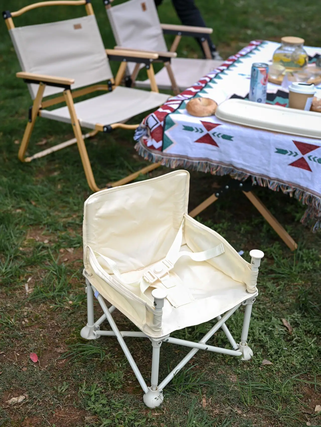 Travel Booster Seat with Tray for Baby | Folding Portable Baby Booster Seat for Dining Table, Camping, Beach,