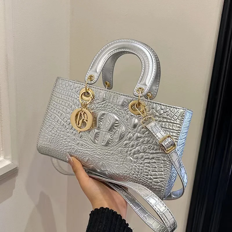 Оптовая продажа 2024 новая популярная женская сумка с узором крокодила модный дизайн роскошная для покупок на открытом воздухе