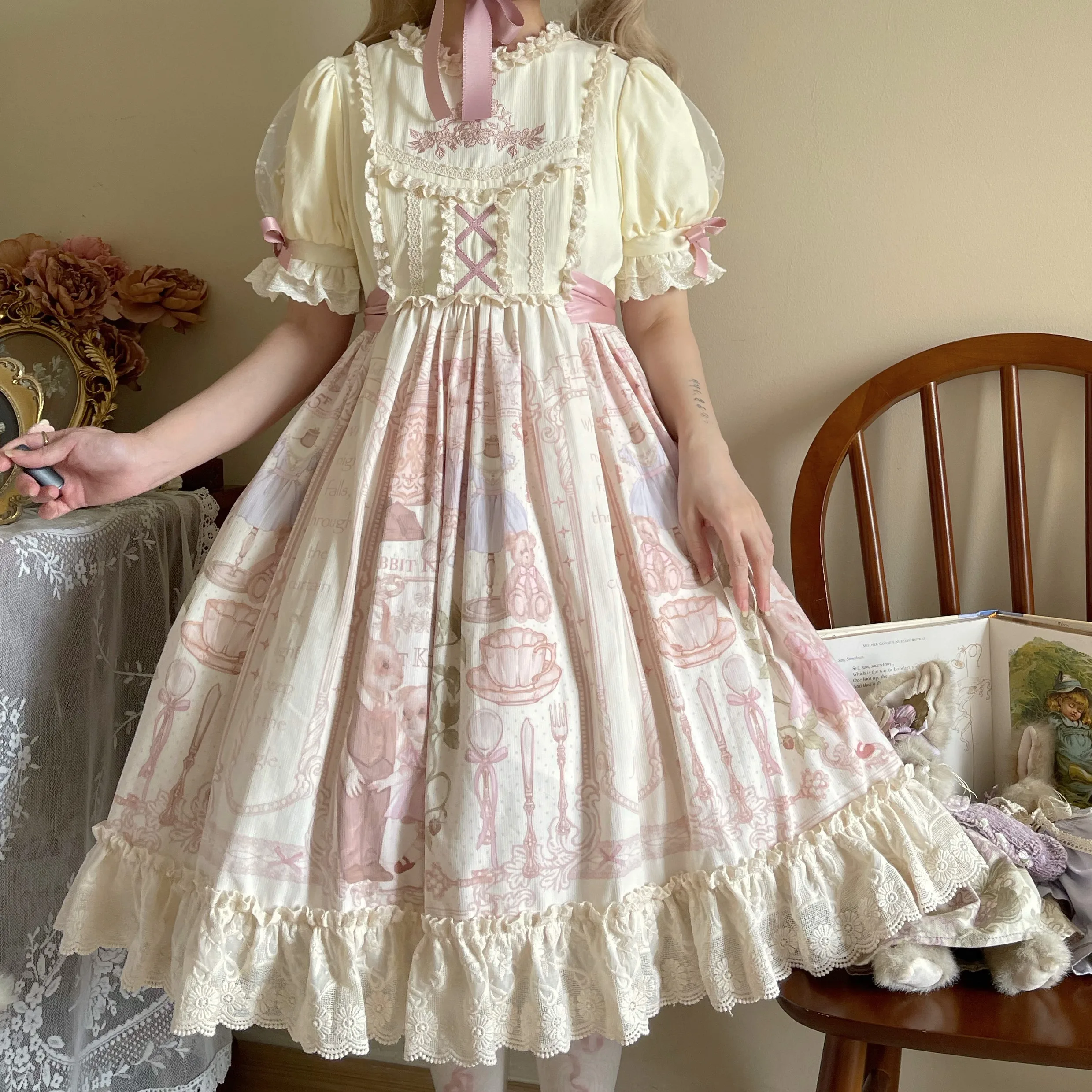 Hot selling brand sweet swing lolita girl costumes dresses anime cosplay gothic girls clothing lolita