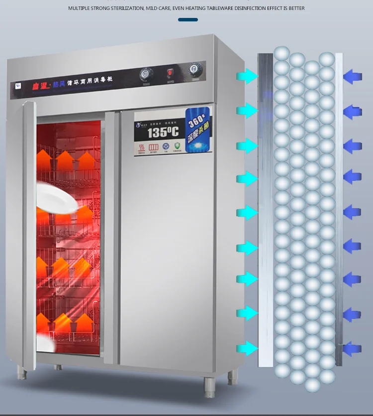 High Temperature Vertical Large Capacity Single Door Double Door Disinfection Cabinet Dishes Towel Disinfection Cabinet