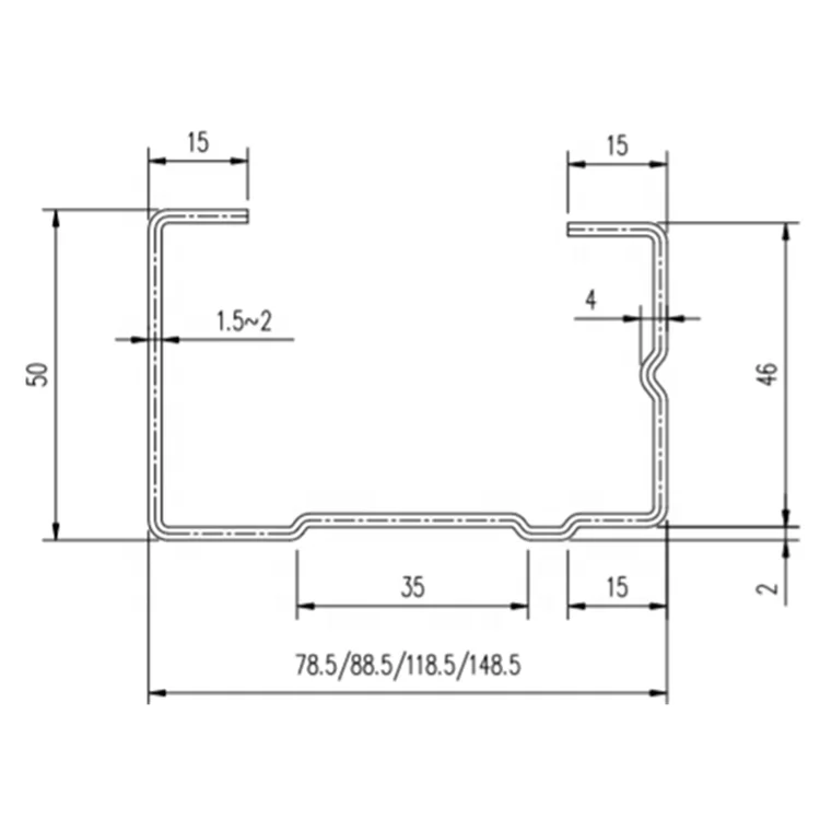 C Shape Storage Rack Shelf Box Beam Roll Forming Machinery Galvanized Steel Steel Frame & Purlin Machine GI/ Low-carbon Steel