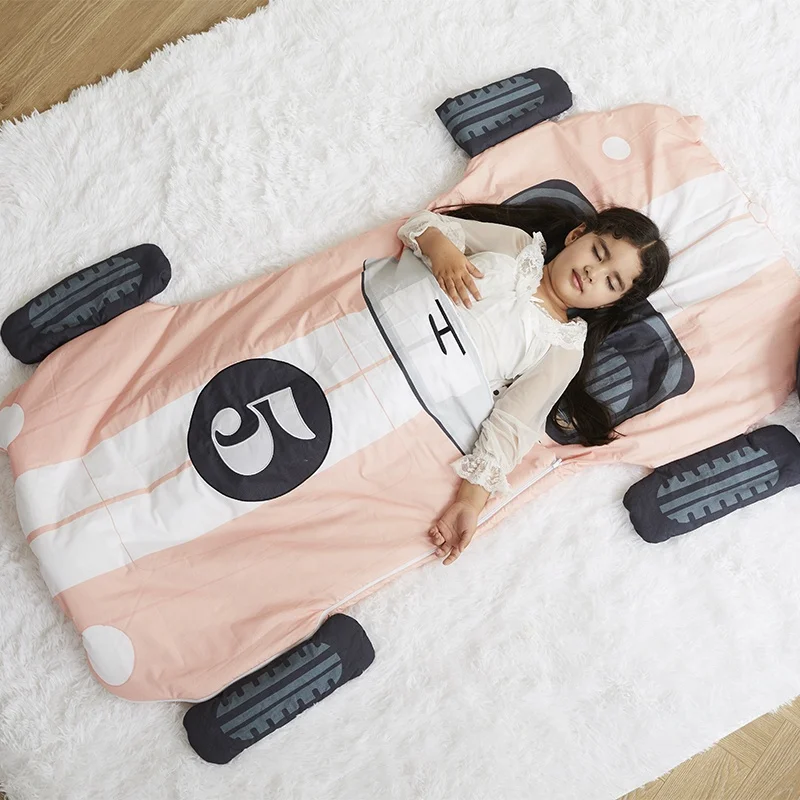 Asweets Indoor Play Room Toys Kids Pink Race Car Play Sleeping Bag With Tyre