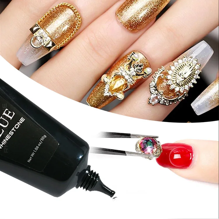 30g Super Strong Adhesive Gel for Nail Ge-ms Jewels Glitter Crystals Beads Diamonds Nail Rhinestone Glue Gel for Nails