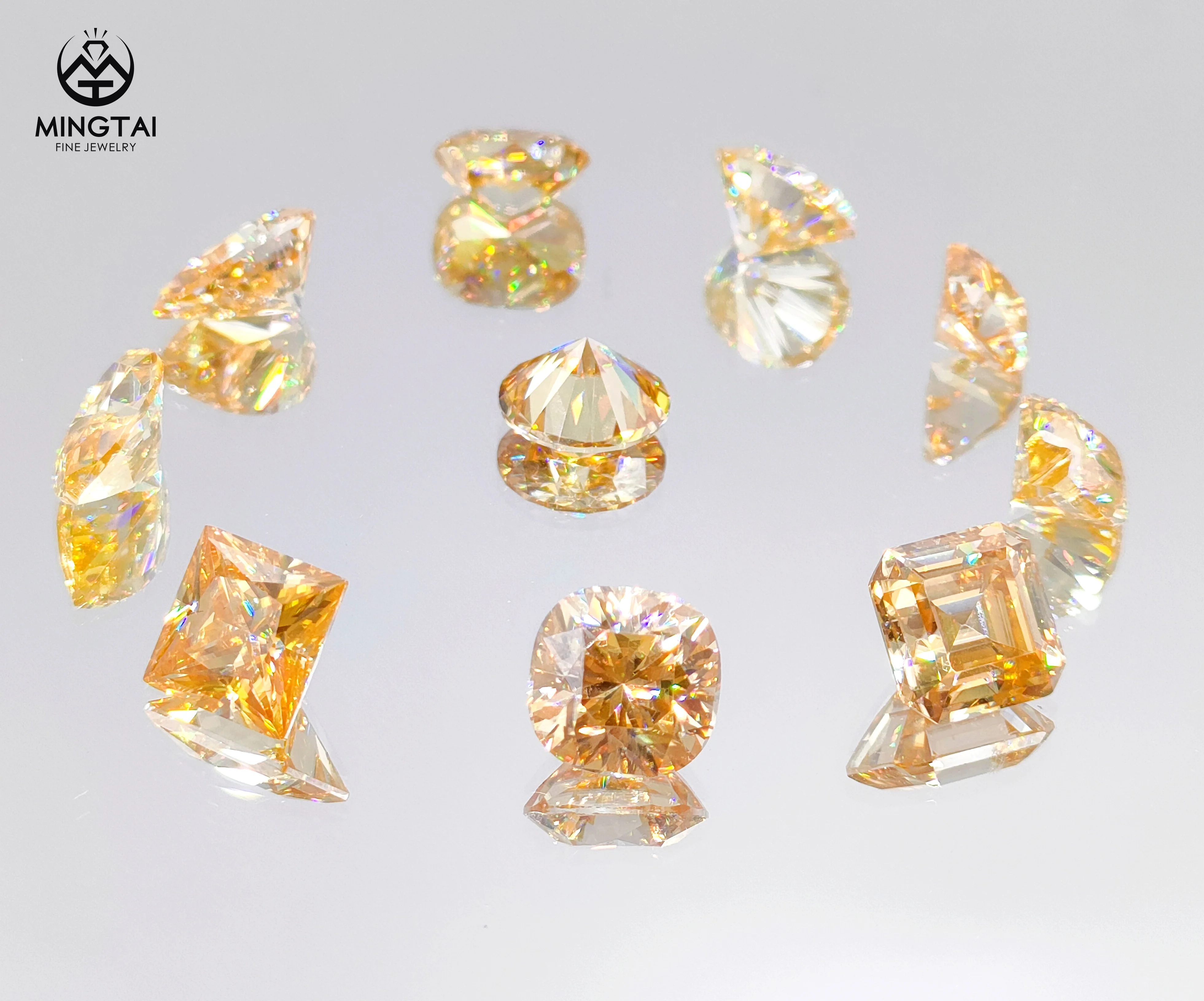 Fancy Mixed Shape Loose Gemstone Yellow Moissanite Good Color High Polish Wholesale