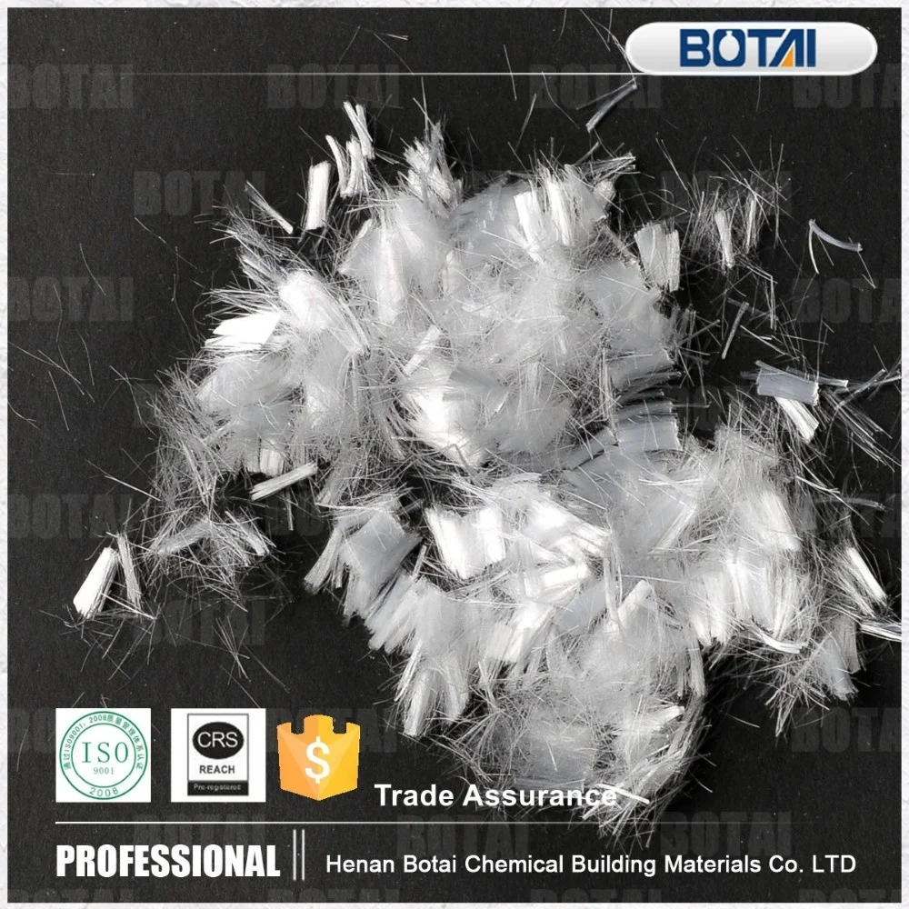 Concrete reinforced Specialty Polyethylene Polypropylene Fiber Pp Fiber For Concrete With good dispersion, no fascicles