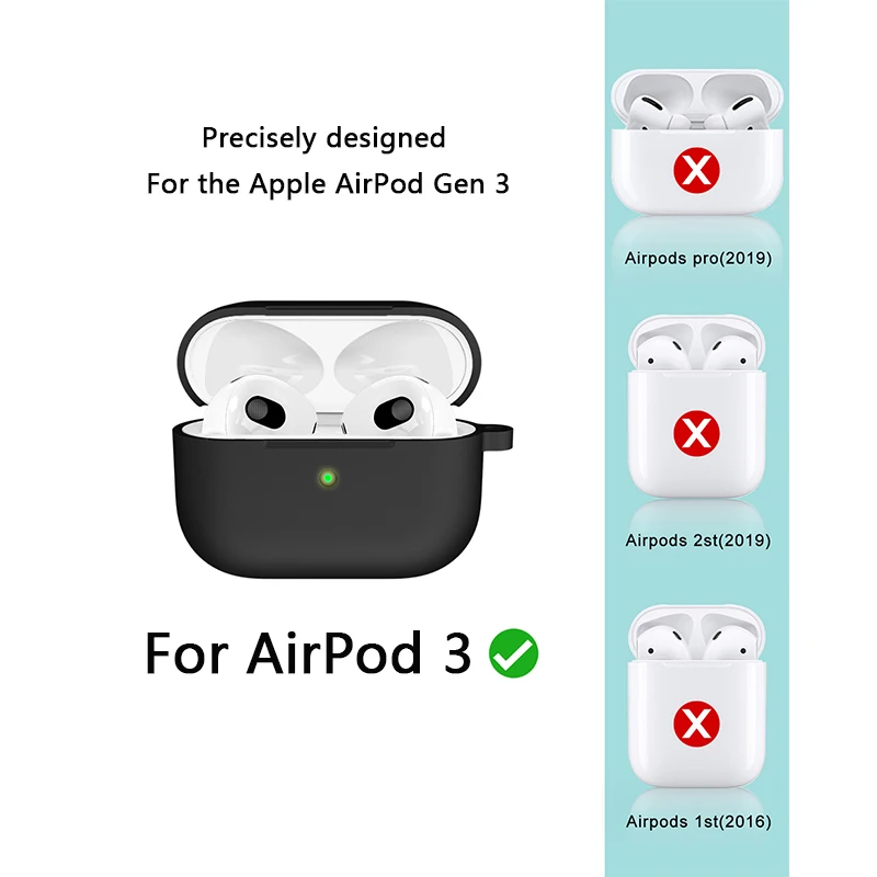 Оптовая продажа, силиконовый чехол для Airpods Pro 3, чехол для Gen 3 Airpods, чехол для Airpods 3