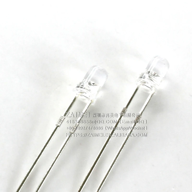 (1Bag=20Pcs) DIP light-emitting diode LED F3mm highlight white hair seven colors