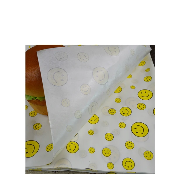 
Custom printing oil wax paper, Food Grade for hamburger packaging wrapping paper 