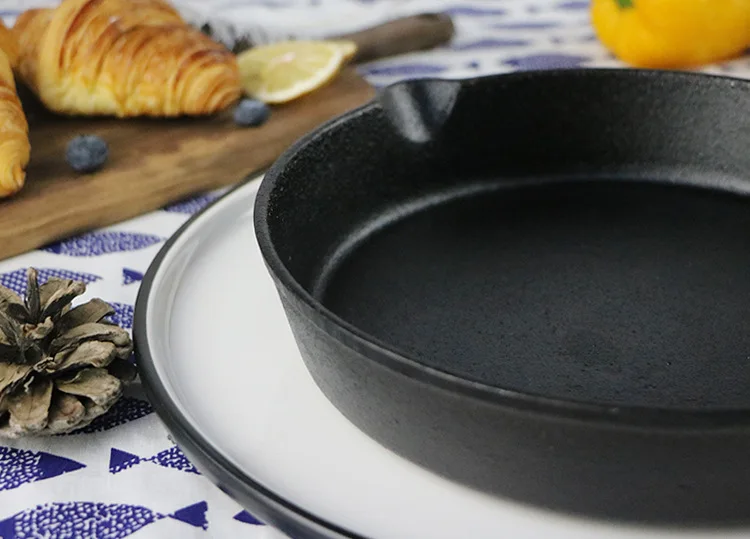 SJP094 High Quality Cookware fry pan multifunction lodge skillet plate non stick kitchen ware die cast iron frying pan