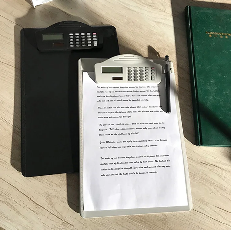 Writing Pad A4 A5 File Document Clip Board Multifunctional Plastic Clipboards With Calculator