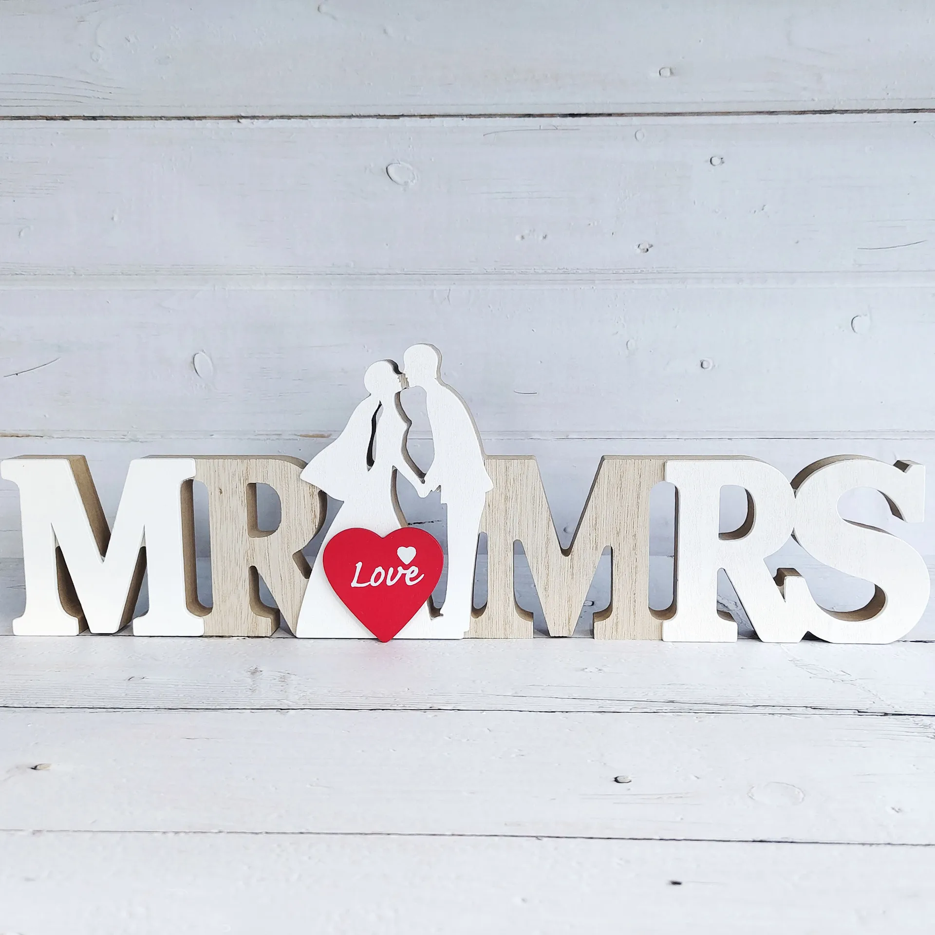 Mr & Mrs Wedding Decoration Wooden English Alphabet Wedding Decoration Ornaments Creative Wedding Props
