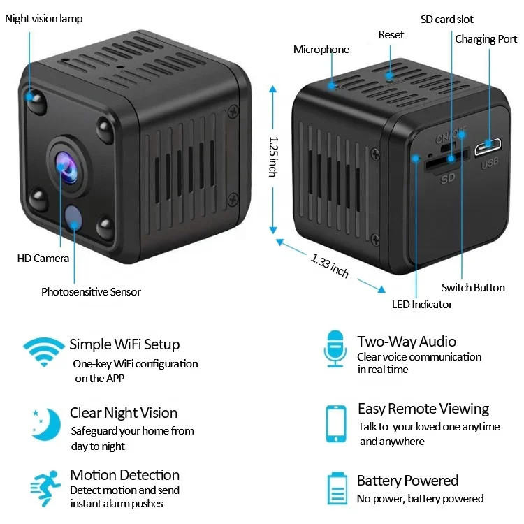 Стабильная Производительность HD 1080P CCTV камера безопасности Camara de Seguridad WIFI ночное видение Обнаружение движения