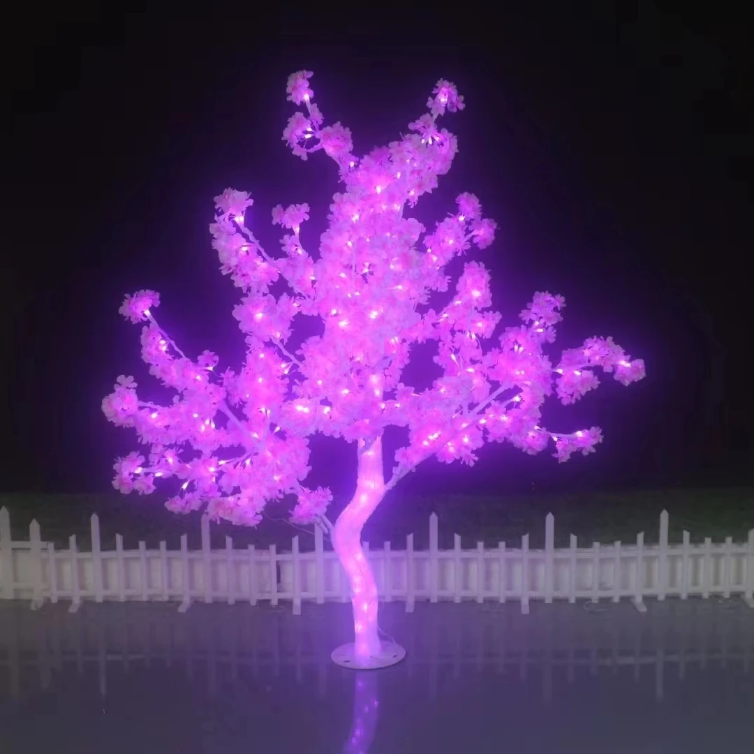 2.5m Artificial Cherry Flower Tree Light Indoor Outdoor Fabric Cloth LED Tree Light for Landscape Lighting and Decoration