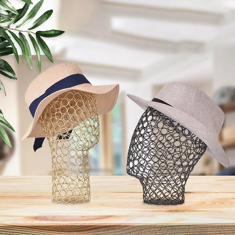 wholesale wig hat scarf display metal wire female male mannequin head