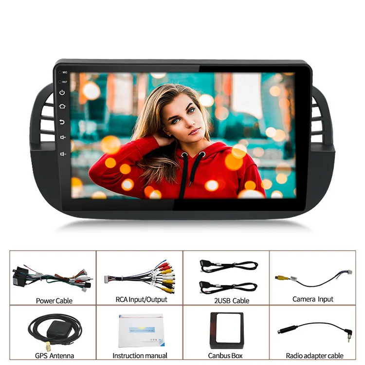 Android Car Navigation Built-in Gps Autoradio 7851 Amplifier Car Radio Player For Fiat 500 2007 2008 2009 2010 2011 2012~2015