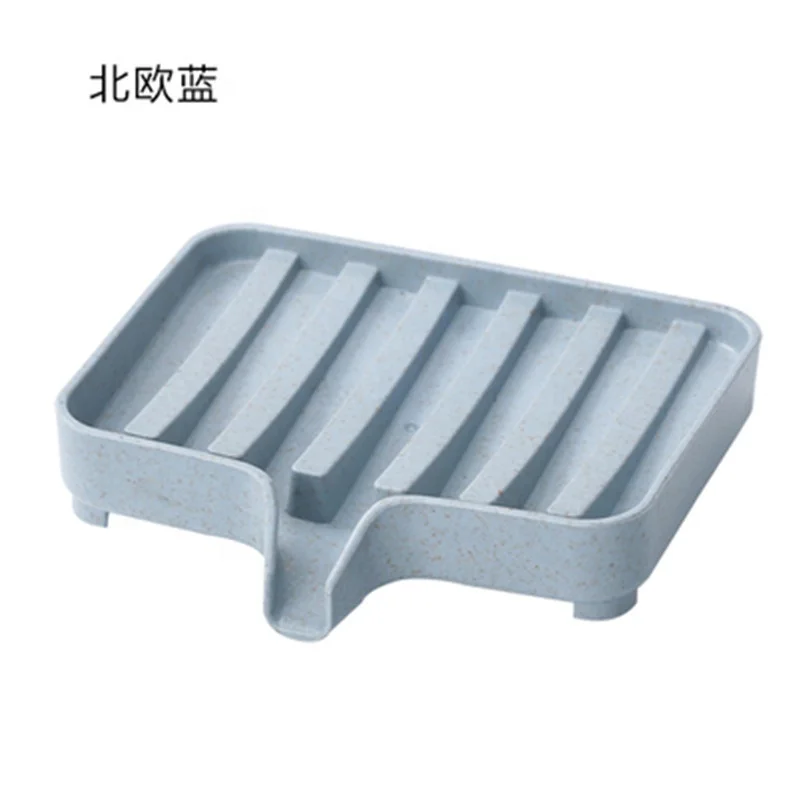 Creative environmentally friendly wheat straw drainable soap box bathroom soap rack toilet drain soap storage box