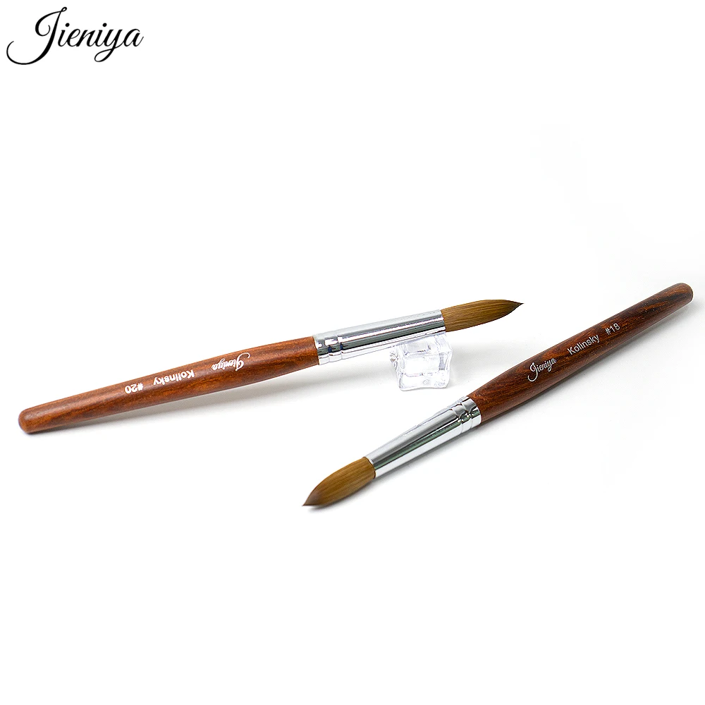 Professional size #10 pure sable 100% Kolinsky Germany flat Acrylic brushes Nail art brush with Wood Handle