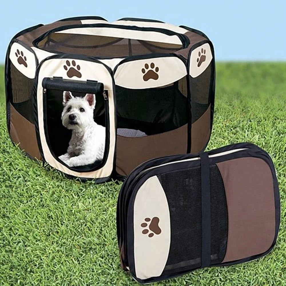 Portable Pet Play pen dog Playpen Eight Mesh Panels Outdoor Pop Up Dog Tent Waterproof Breathable Foldable Pet Tent