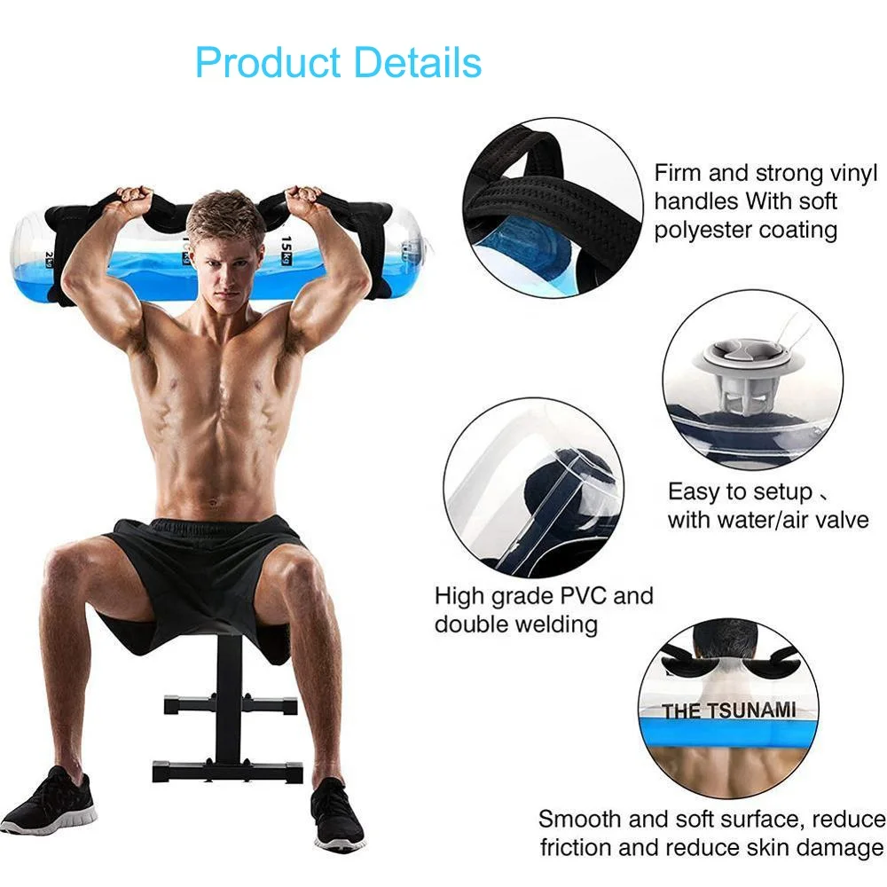Customized LOGO Ball Shape Weight Lifting Ball Adjustable Aqua Bag 5-30kg Fitness Aqua power bag