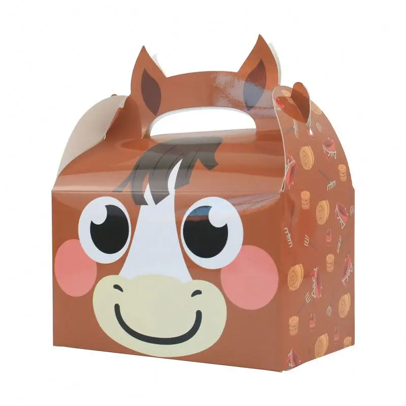 Farm Animal Kids Birthday Decorations Supplies  Party Favor Boxes Barnyard Happy Treat Boxes Candy Goodies Gift Box