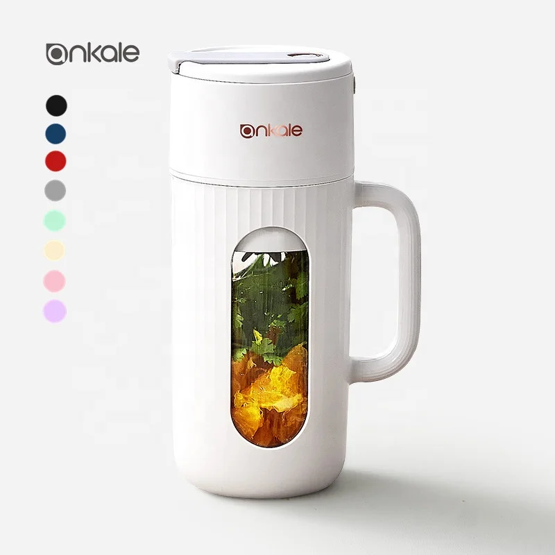 2024 Ankale new design personal fruit juicer electric mini blender usb type-C rechargeable camping 400ml fresh juice maker