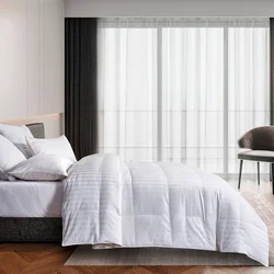 Роскошное Одеяло из 100% органического хлопка с Дамасским узором в полоску пододеяльник наполнителем и перьями большого размера на заказ для