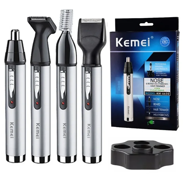 KEMEI km 6650 Electric Nose Hair Trimmer Multifunctional Four-in-One Set Washable Electric Nose Hair Trimmer Wholesale