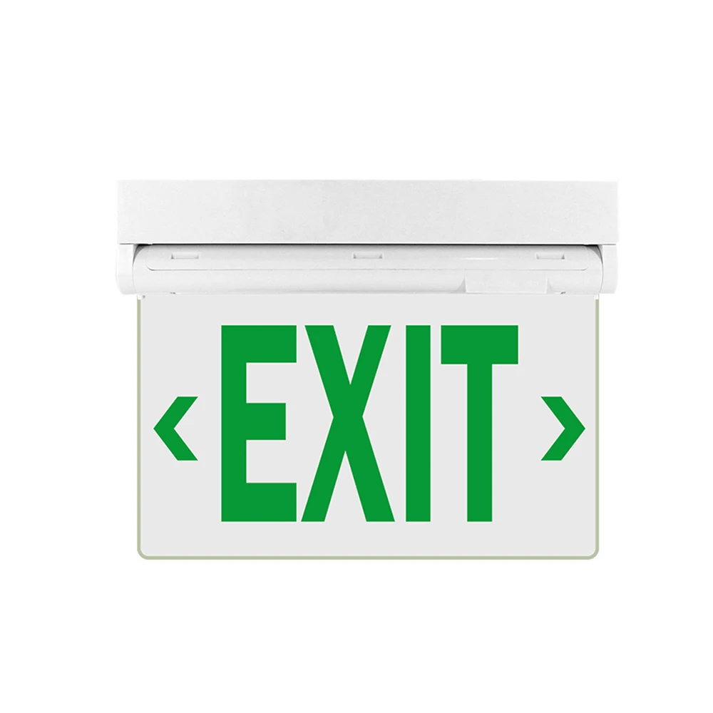 Green Single double face replaceable indicator ultra-thin plastic LED exit sign fire emergency light