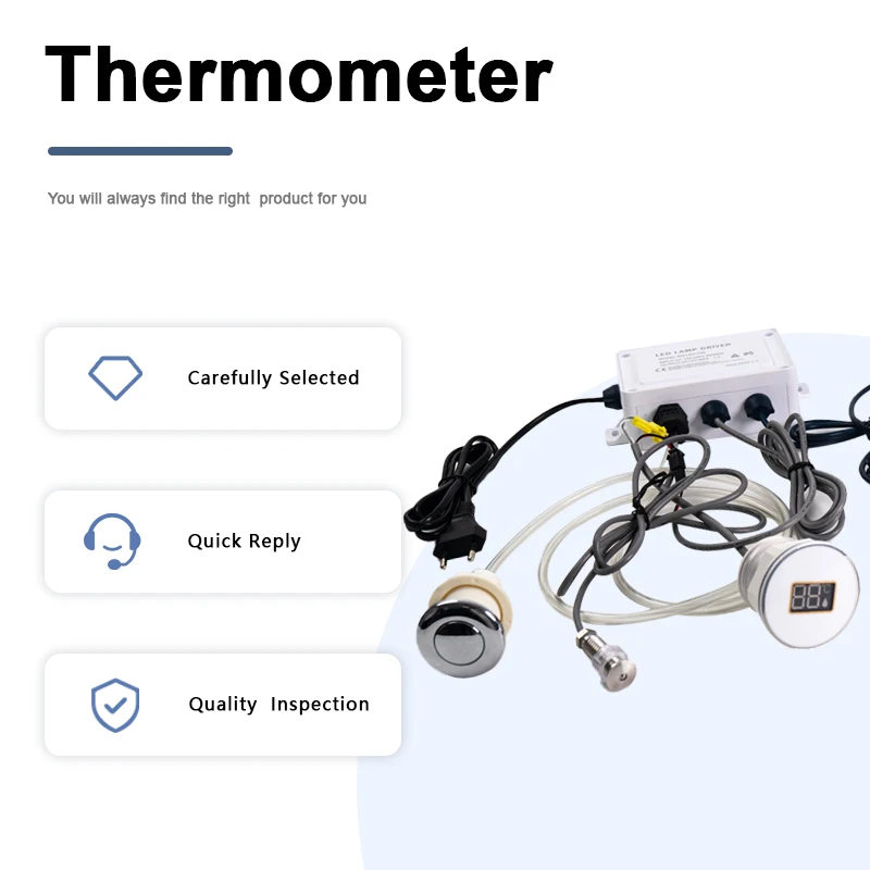 New Digital Spa Tub Thermometer System with LED Spa Light ABS Material Customizable OEM & ODM for Industrial Usage