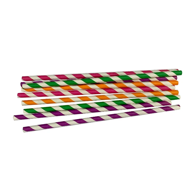 High Quality Colored Paper Straws for Birthdays Weddings and Christmas Disposable Paper Drinking Straw