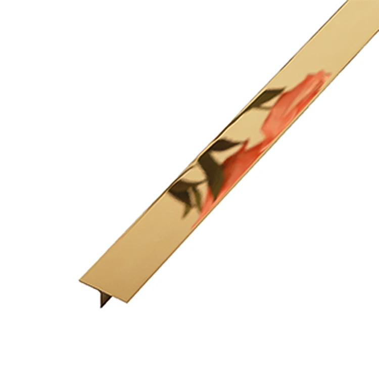 Декоративная Золотая матовая лента из нержавеющей стали, Металлическая Угловая настенная плитка, отделка профиля для мебели