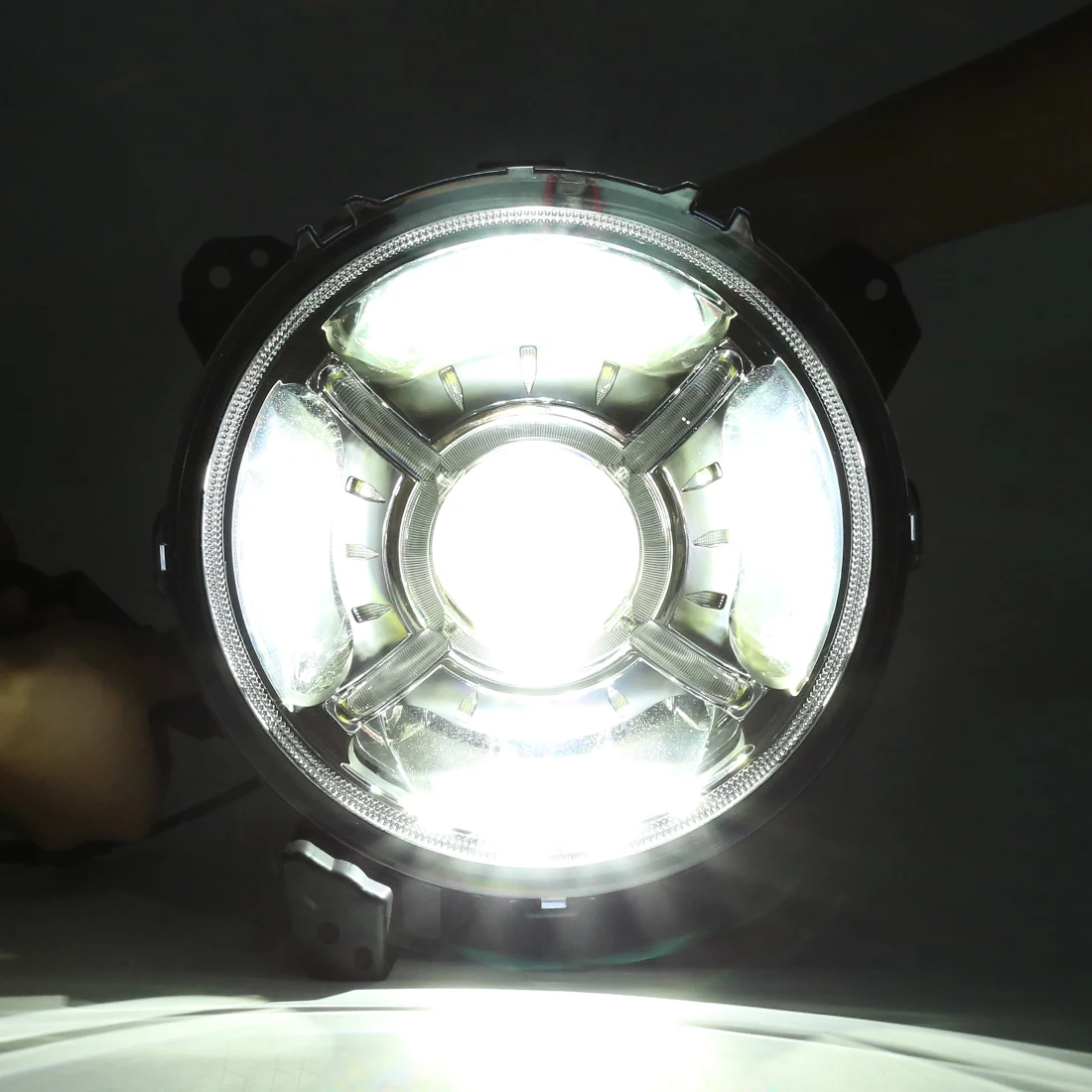 9 Inch Round LED Headlights With Daytime Running Lights High Low Beam For JL 2018-2020