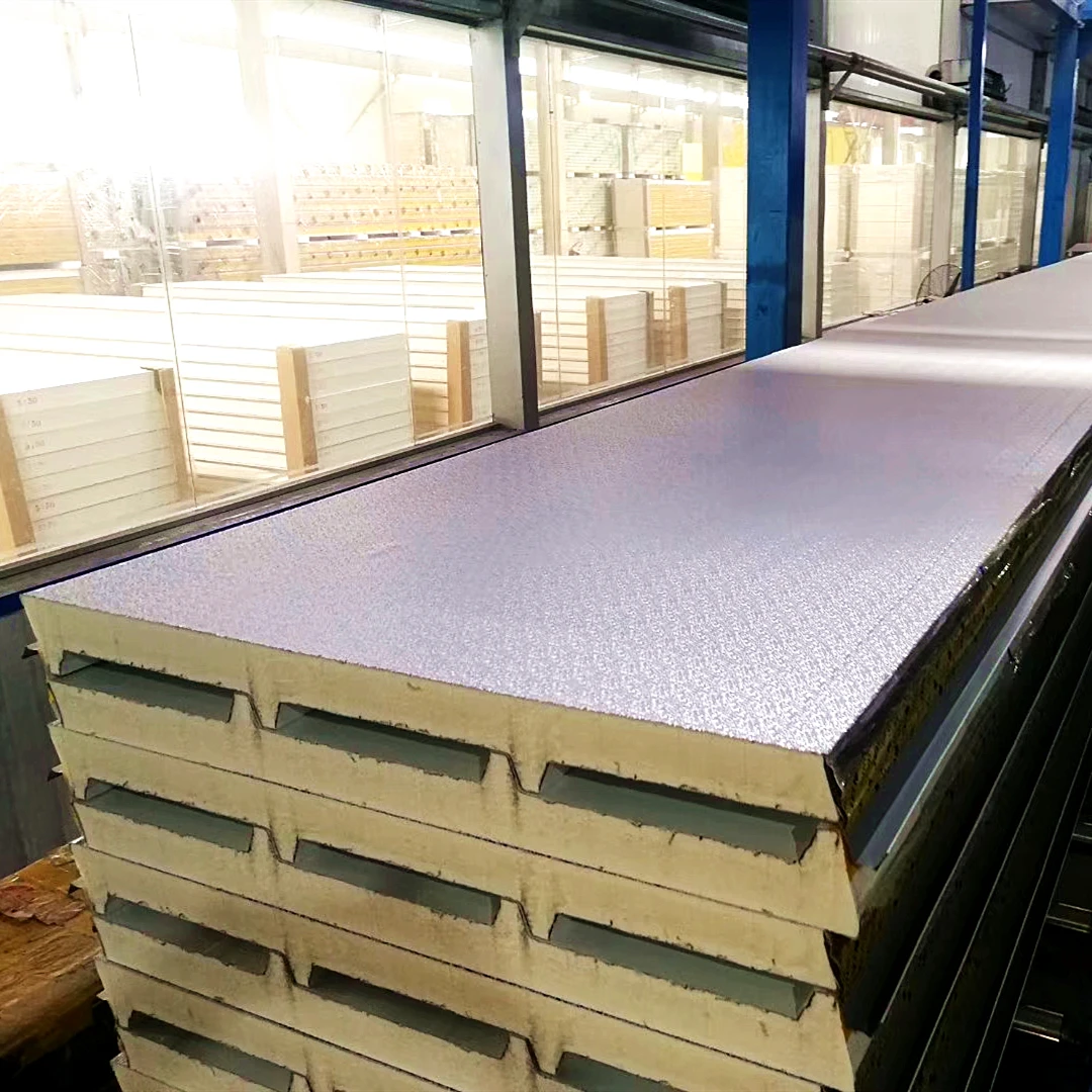 polyurethane fasade insulation PU foam sandwich panel for wall and container house