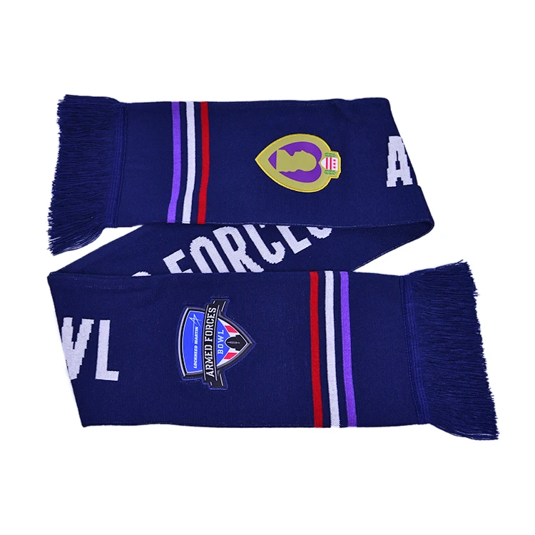 Personalized Custom Fashion Acrylic Knitted Sports Soccer Fans Scarf