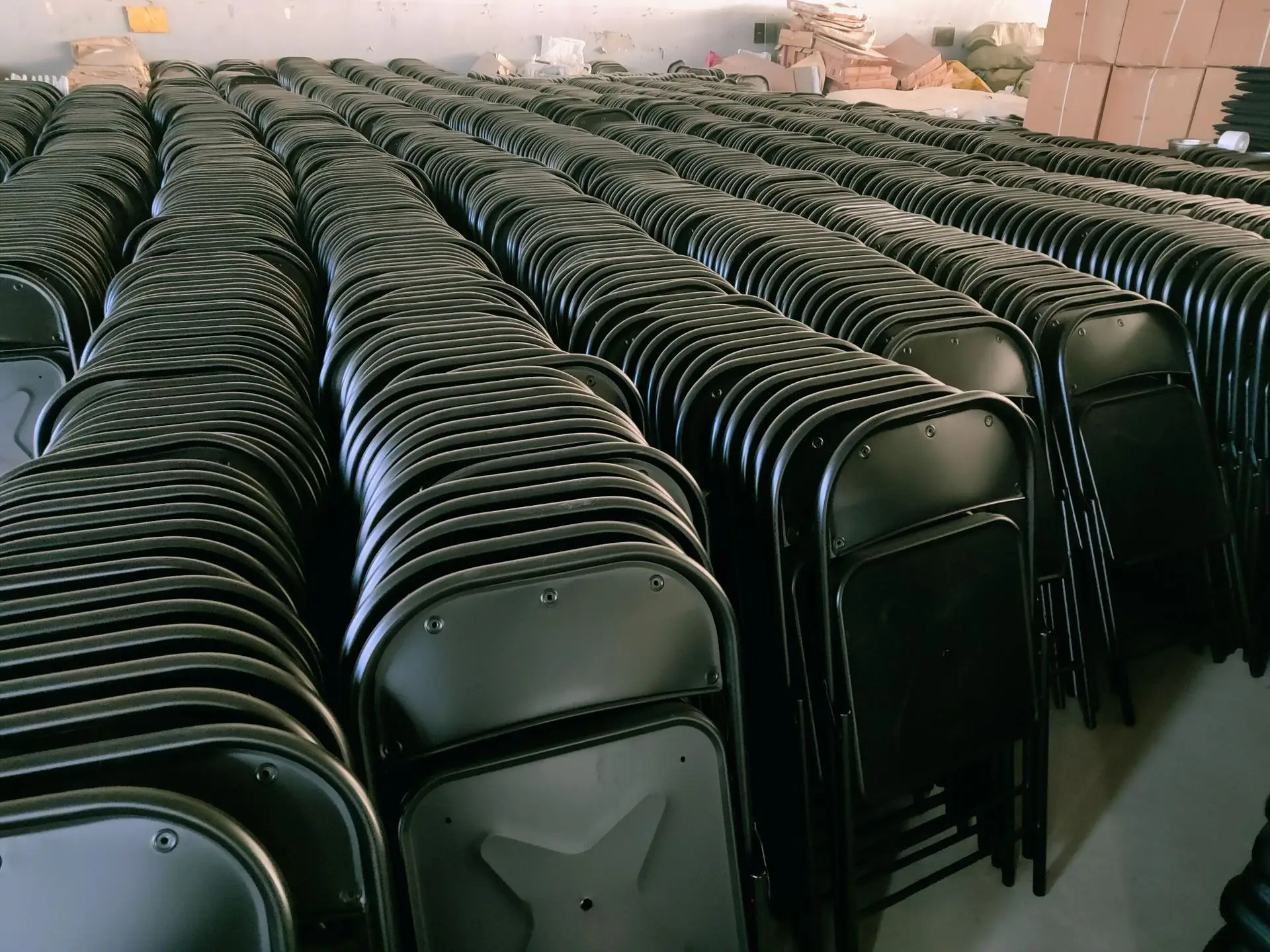 Wholesale Cheap Black Metal Folding Chair Folding Metal Chair