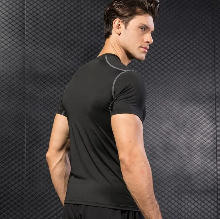 Лидер продаж, Мужская крутая компрессионная футболка с коротким рукавом