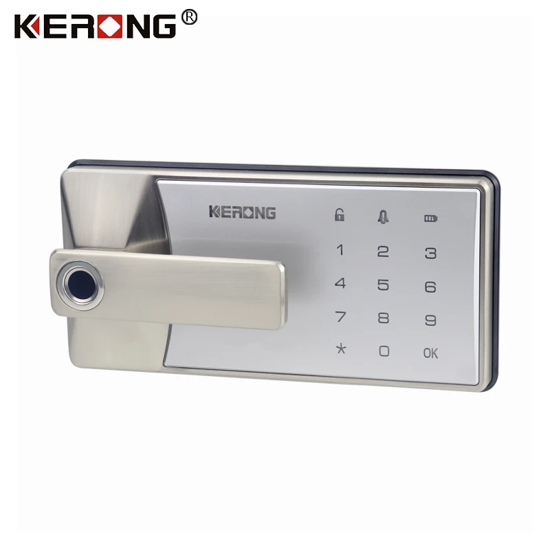 KERONG Anti theft Digital Black Keypad Biometric Fingerprint Scanner Password Filing Cabinet Door Lock