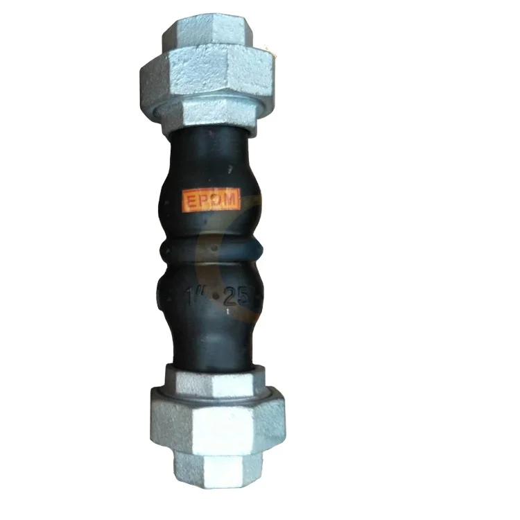 Flexible Union Coupling Pipe Fittings Threaded Type Double Sphere Screws Rubber Expansion Joint
