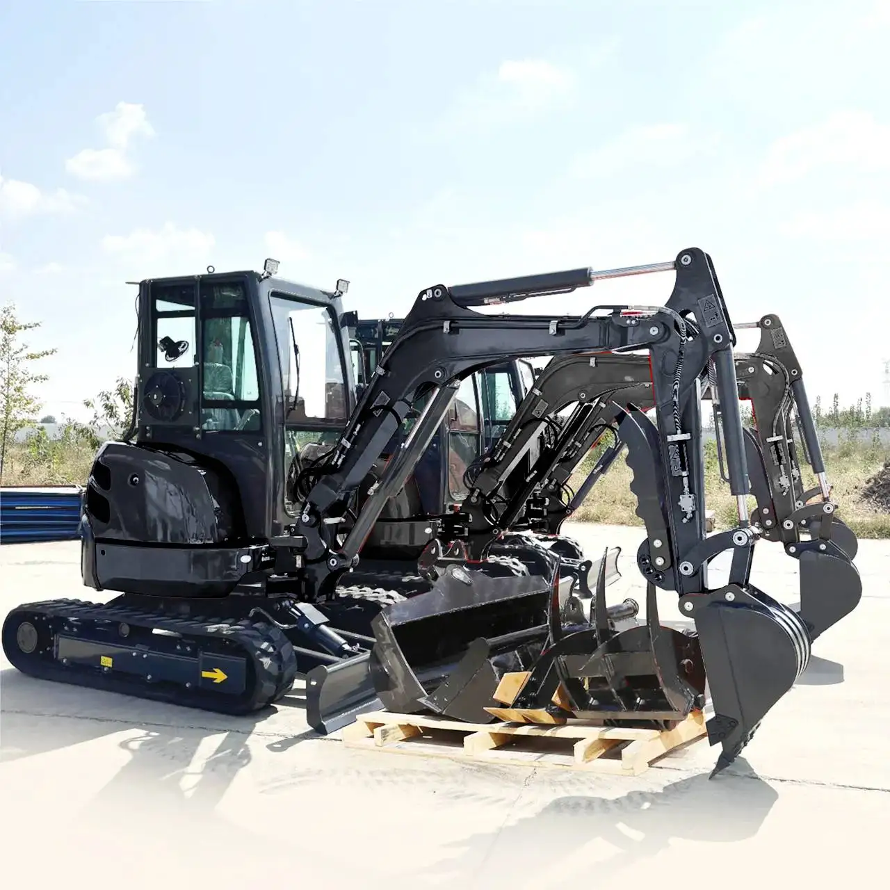 New 5 ton mini digger 4Ton excav mini crawler excavator earth-moving machinery mini excavator for sale with Cab