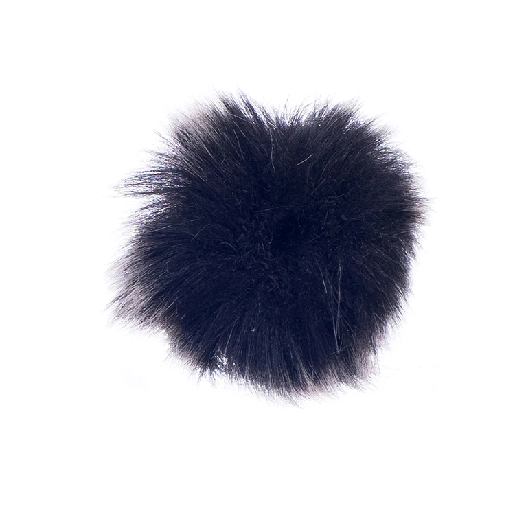 
Black Lavalier Lapel Microphone Mic Fur Muff Windscreen Cover 