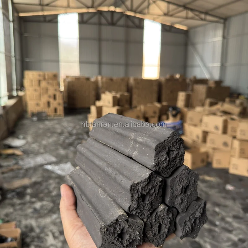 Factory Wholesale Black Hardwood Bamboo Briquetting BBQ Charcoal for Restaurants and Supermarkets for Hookah Use